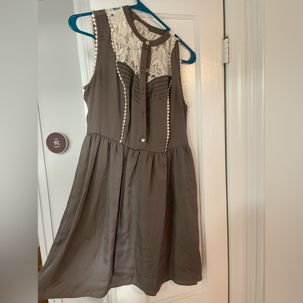 Just Ginger lace button up dress